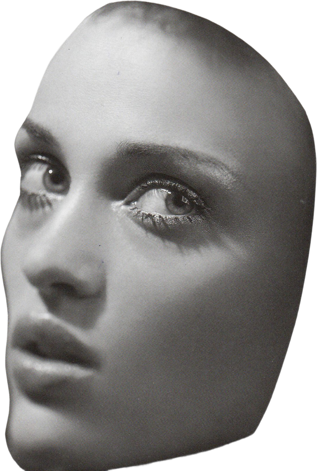 Looking Side Bw — collage cutout