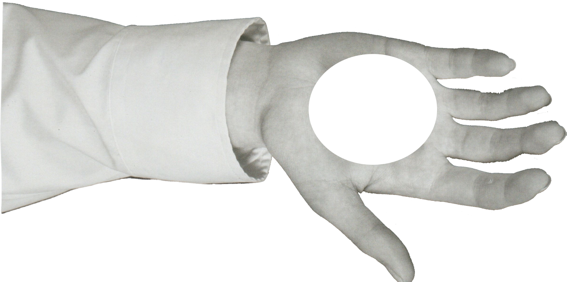 Hand Hole Bw — collage cutout