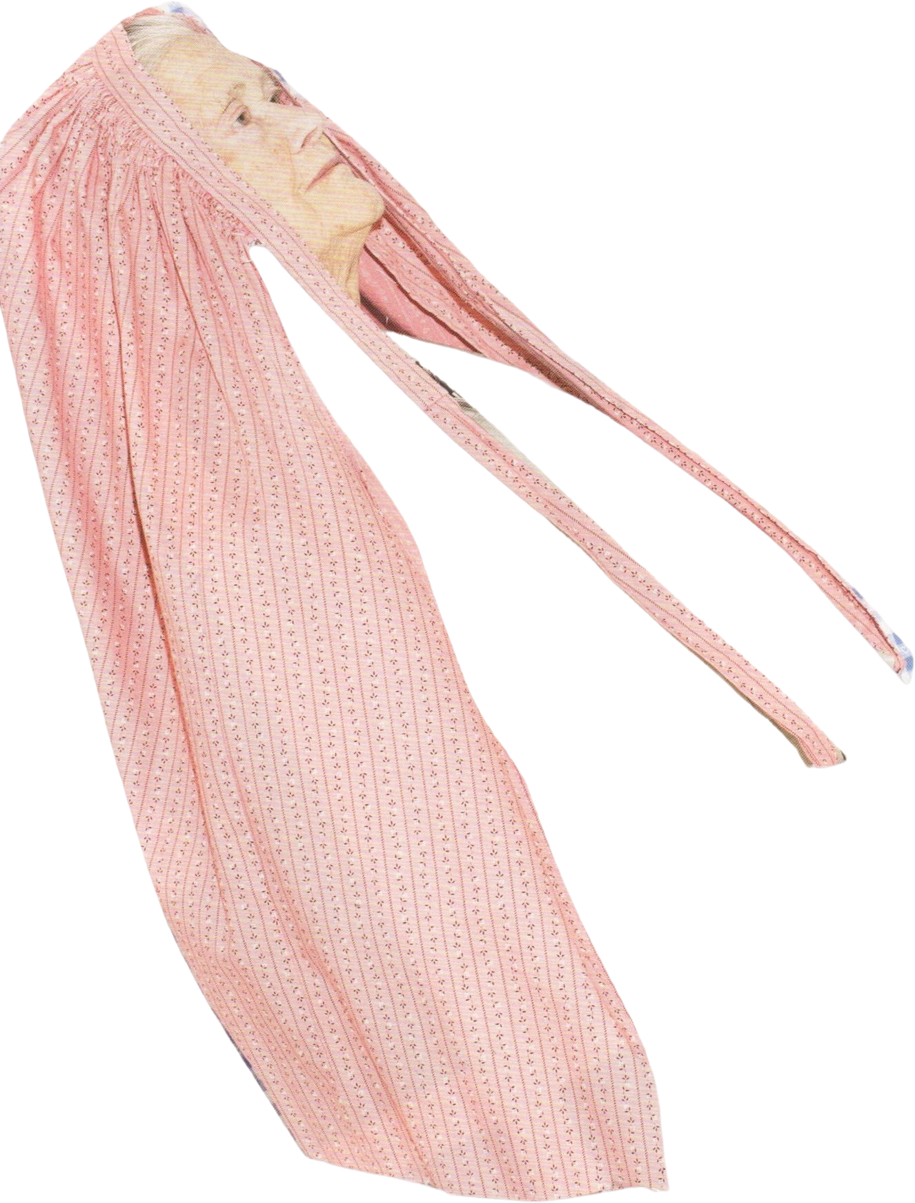 Scarf Pink Old Lady — collage cutout