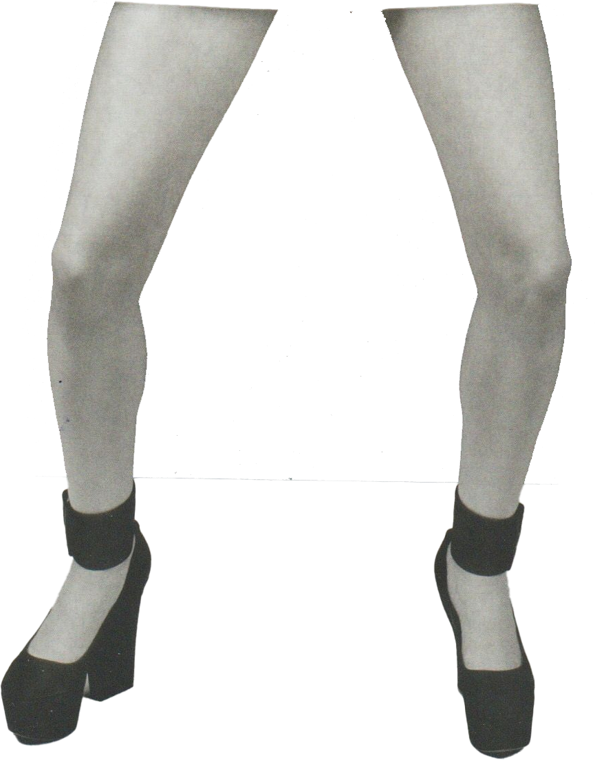 With High Heels Bw — collage cutout
