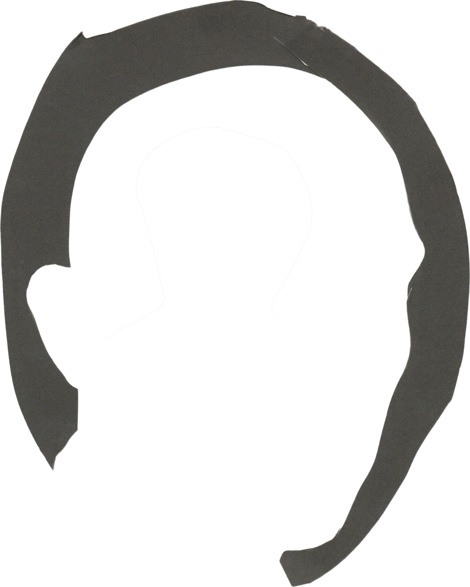 Head Black — collage cutout